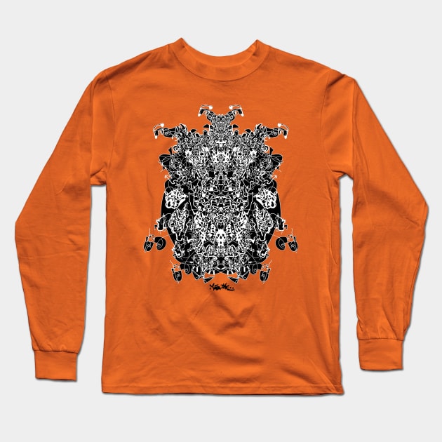 Rorschach psychedelic fantasy Long Sleeve T-Shirt by MetaRagz